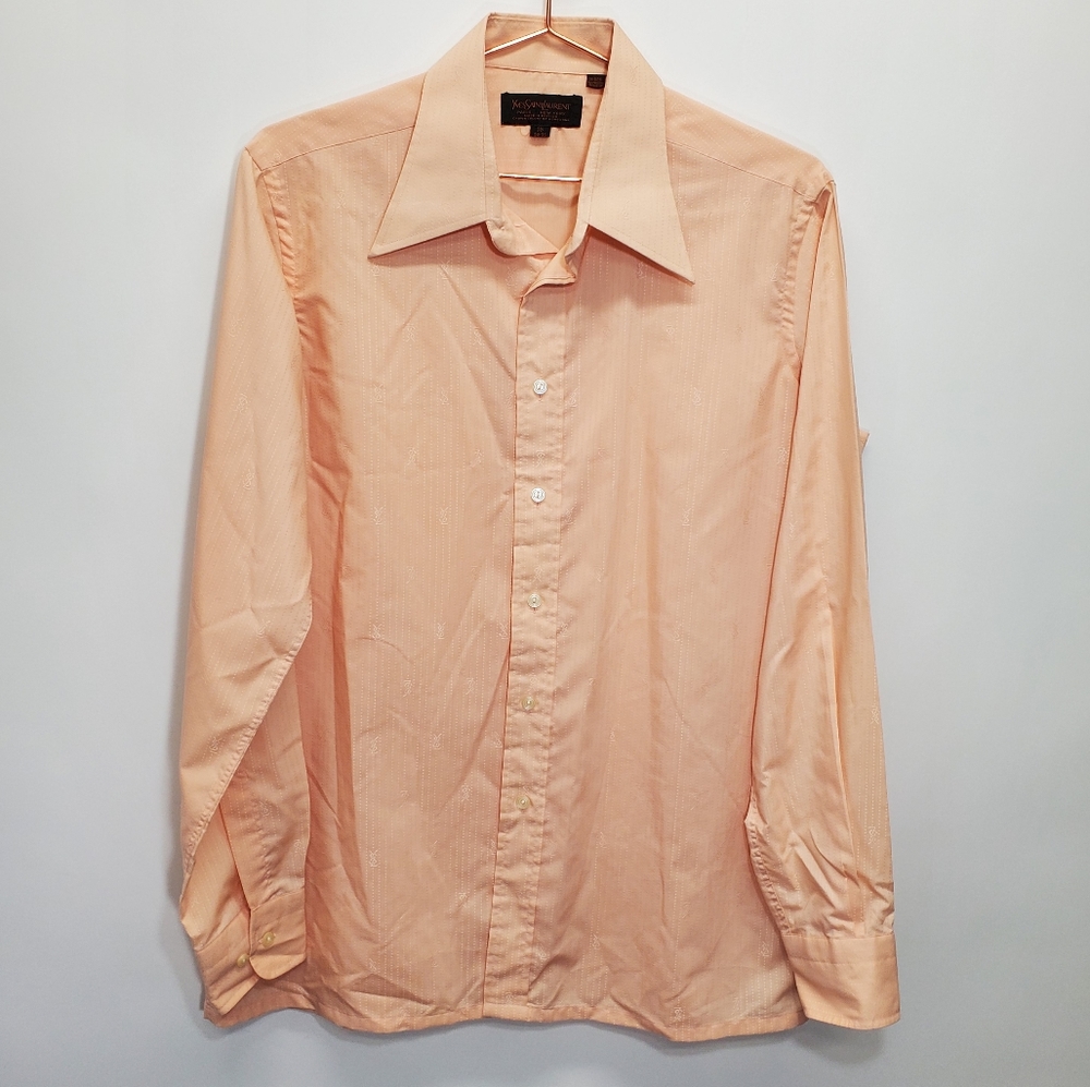 Yves saint laurent Vintage Peach Button up 16